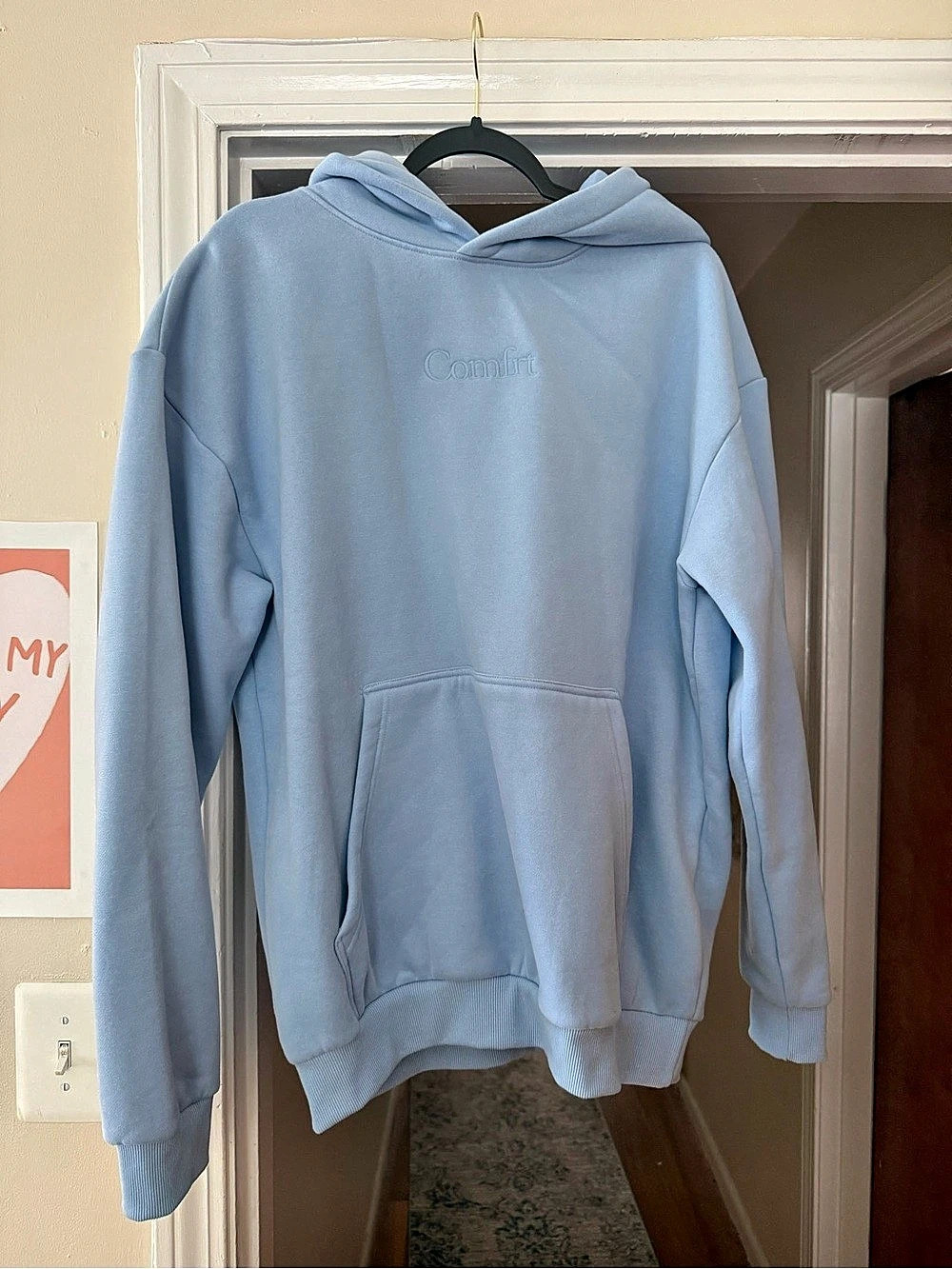Comfort Pullover Hoodie in Blue Size Medium Like New